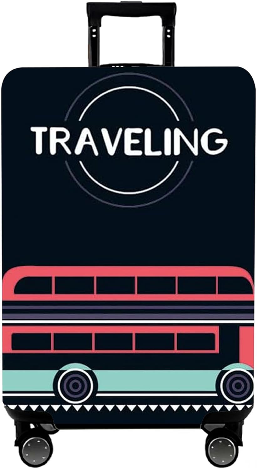 WUJIAONIAO Travel Luggage Cover Baggage Suitcase Protector Fit for 18-32 Inch Luggage (XL (for 29-32 inch luggage), TRAVELING)