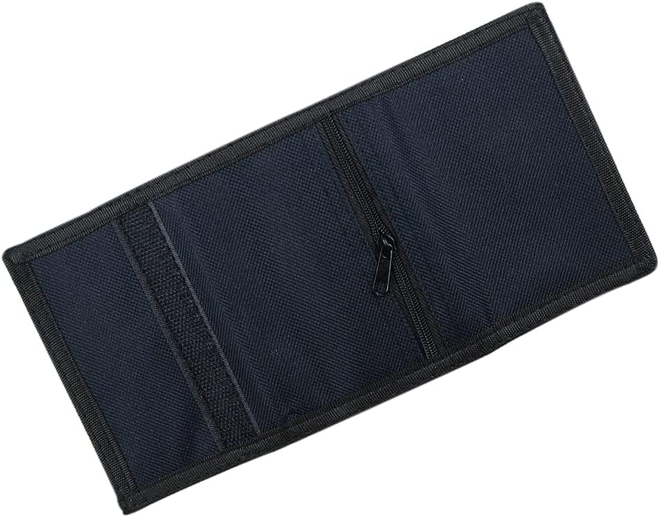 NEICY RFID Blocking Canvas Wallet for Men and Women - Camo Trifold Outdoor Sports Wallets with Magic Sticker for Teen Kids (Black)