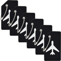 6 Pack Silicone Luggage Tag for Suitcases with Stainless Loop, Privacy Protection Travel Bag Tags Perfect to Quickly Spot Baggage Handbag (Black)
