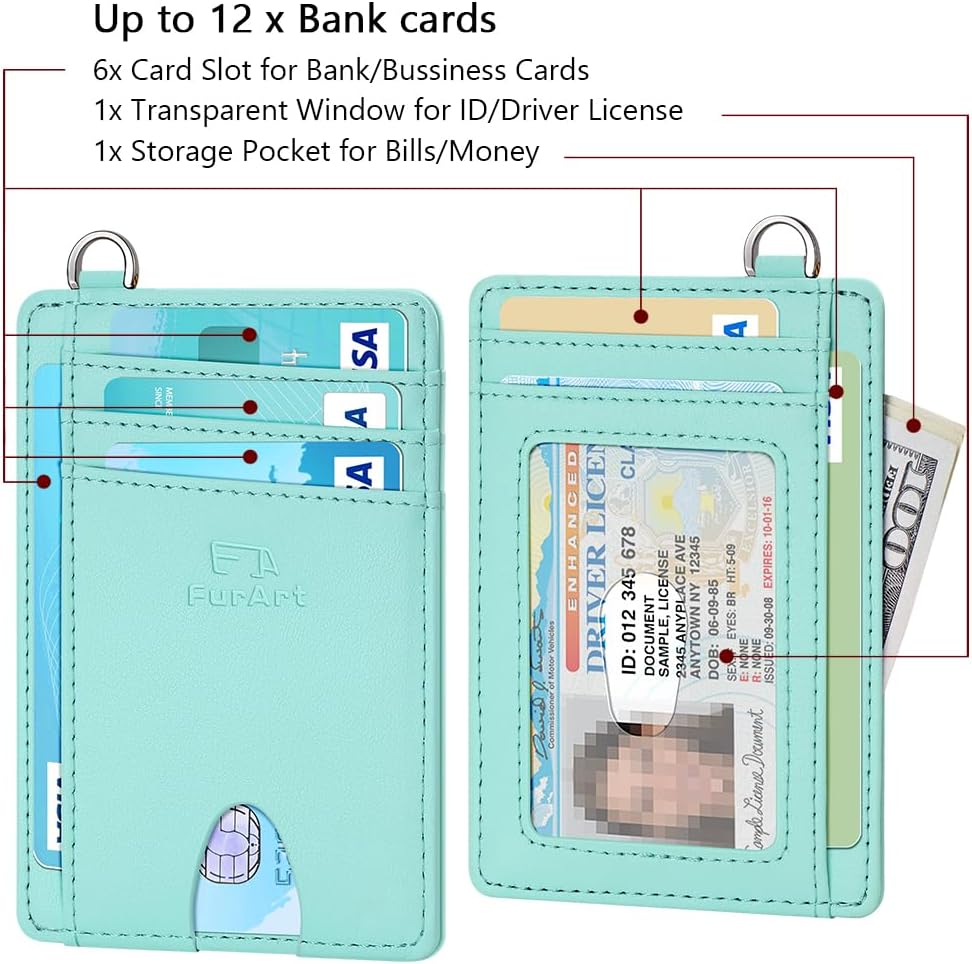 FurArt Slim Minimalist Wallet, Front Pocket Wallets, RFID Blocking, Credit Card Holder for Men & Women