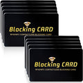 RFID Blocking Card 10 pack,One Card Protects Entire Wallet,RFID/NFC Contactless Bank Debit Credit Card Protector ID ATM Guard Card Blocker,Smart Slim Design Perfectly Fits in Purse–Black