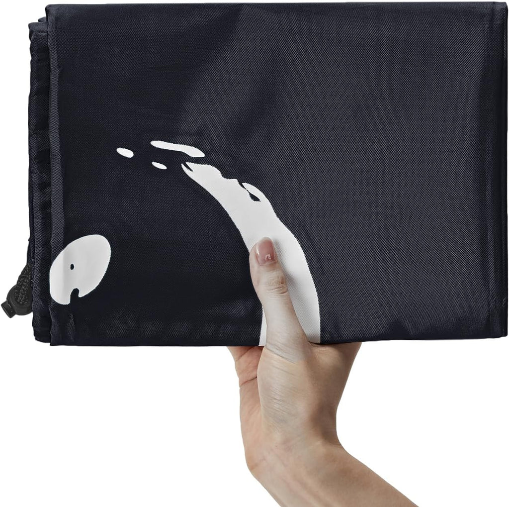 HOMEST 2 Pack XL Wash Me Travel Laundry Bag, Dirty Garments Organizer, Large Enough to Hold 4 Loads of Clothes, Easy Fit a Hamper or Clothing Basket, Black and Sky Blue