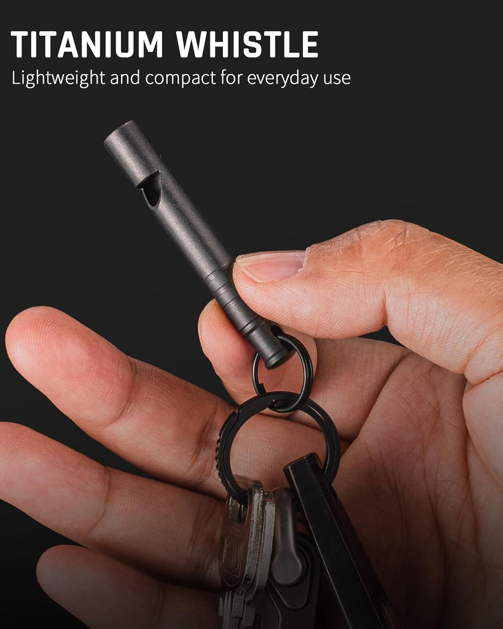 TISUR Titanium Emergency Whistle,120db Safety Whistle with Lanyard,Outdoor Survival Small Whistle for Life Saving,Hiking,Pets Training,Coach Sports