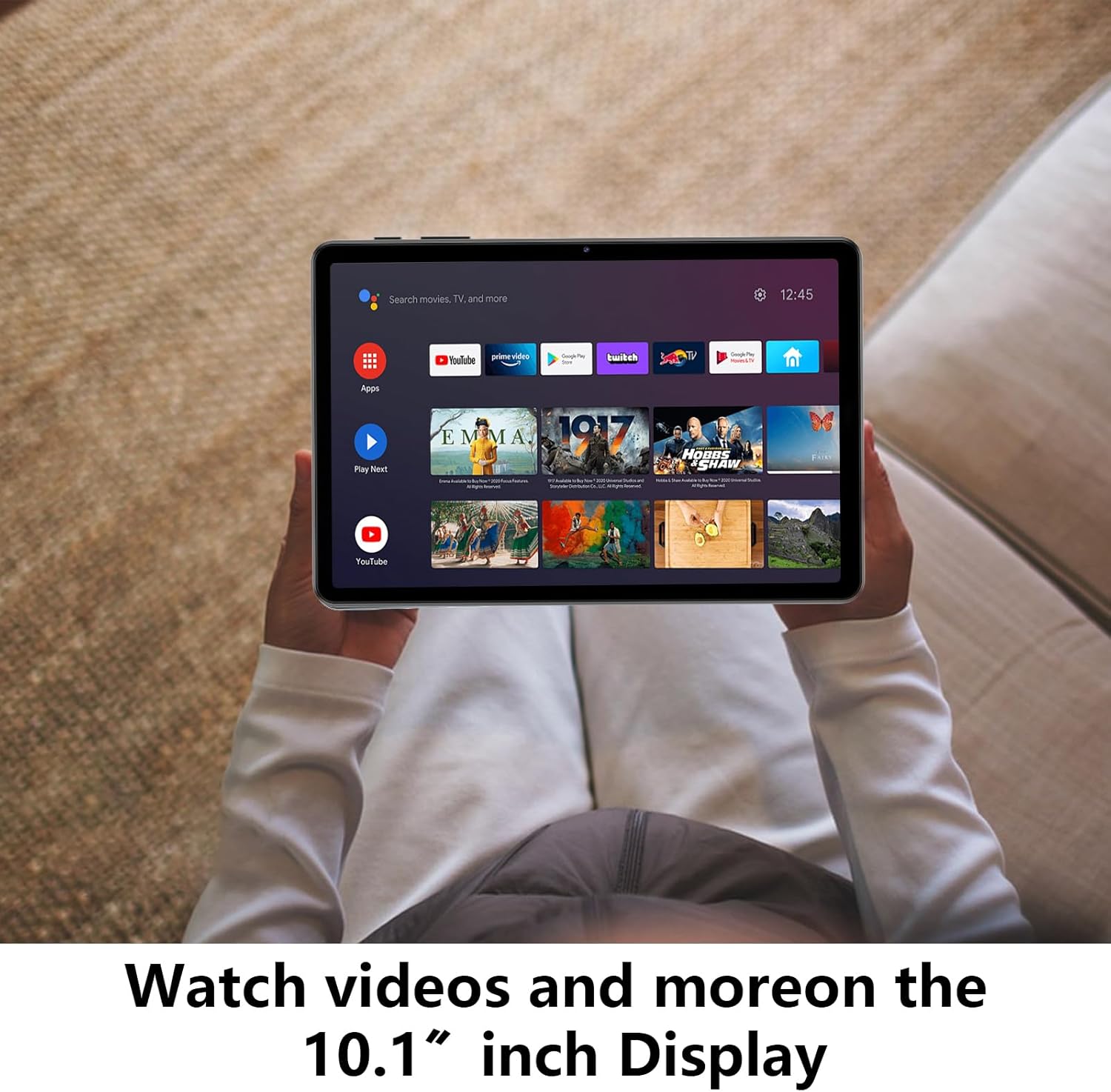 2025 Android 15 Tablet, 12GB+64GB+1TB Expand, 10inch Tablet Productivity Bundle with Keyboard Case, Stylus Pen, Octa-core CPU, Dual Camera, WiFi6, 6000mAh Battery+18W Fast Charge, Support Face Unlock