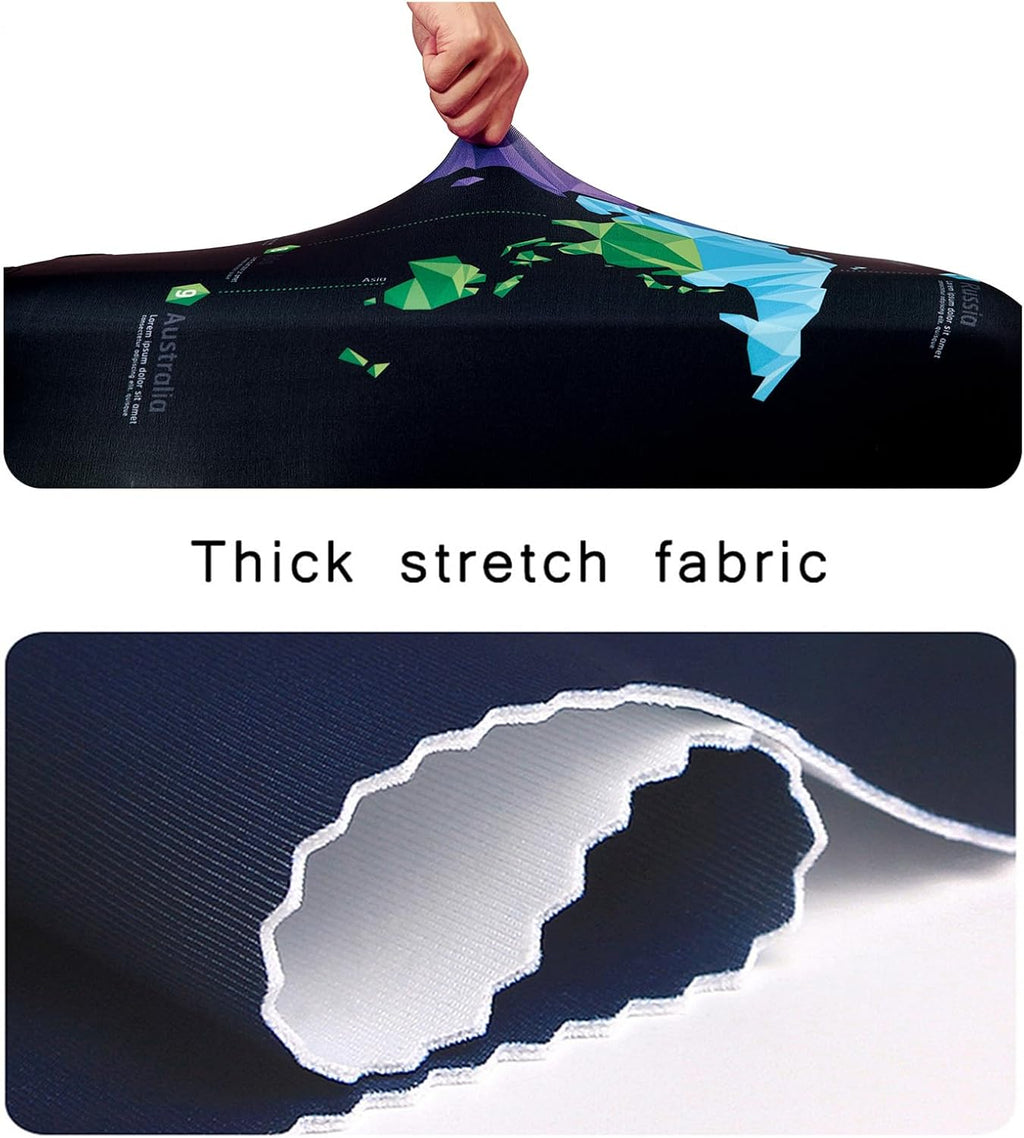 WUJIAONIAO Travel Luggage Cover Baggage Suitcase Protector Fit for 18-32 Inch Luggage (L (for 25-28 inch luggage), map)