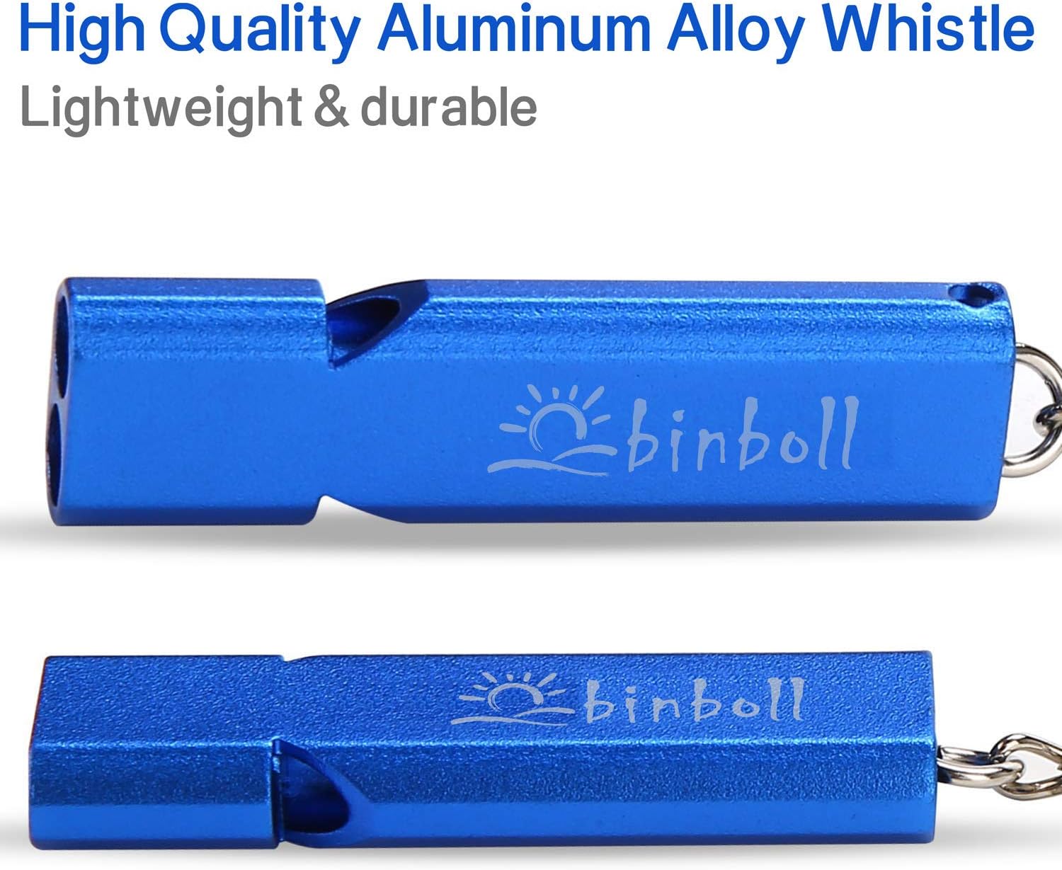 Emergency Whistles Lifeguard Safety Whistle with Lanyard and Keychain for Outdoor Camping Hiking Boating Backpacking Fishing Kayak Kids Rescue Signaling Loud Survival Whistle