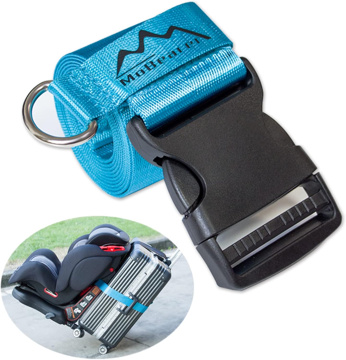 Car Seat Travel Belt to Suitcase,Car Seat Travel Strap to Convert Kid Car Seat and Carry-on Luggage into an Airport Car Seat Stroller,Safe Travel Solution for Transport