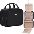 NISHEL Travel Toiletry Bag for Women Large Capacity, Makeup Essentials Organizer, Hanging Case for Accessories, Cosmetics, Black