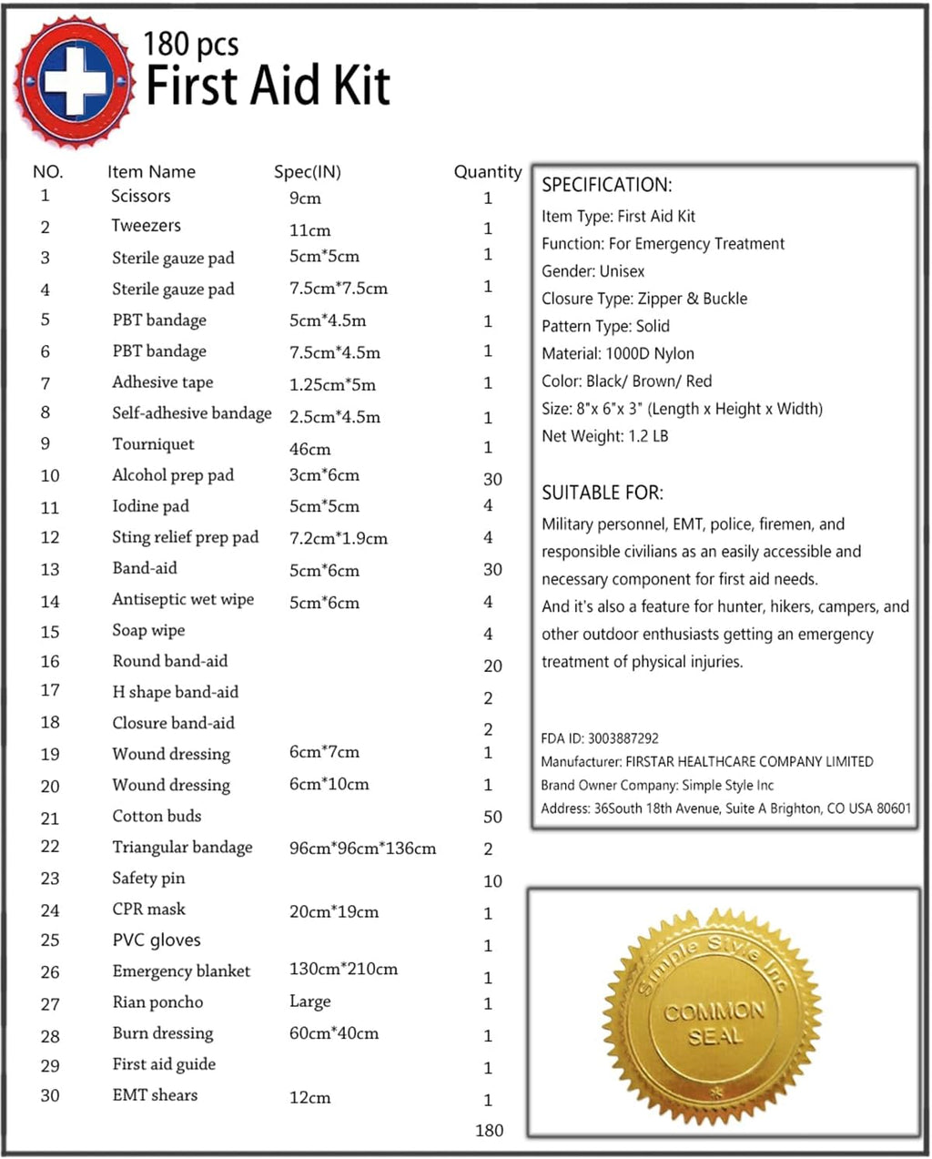 EMT Pouch MOLLE Ifak Pouch Tactical MOLLE Medical First Aid Kit Utility Pouch Carlebben (with Medical Supplies)