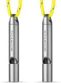 Titanium Emergency Whistle, Survival Safety Whistles for Coaches,Dog Training,Hiking, Life Saving-Loud up to 120db