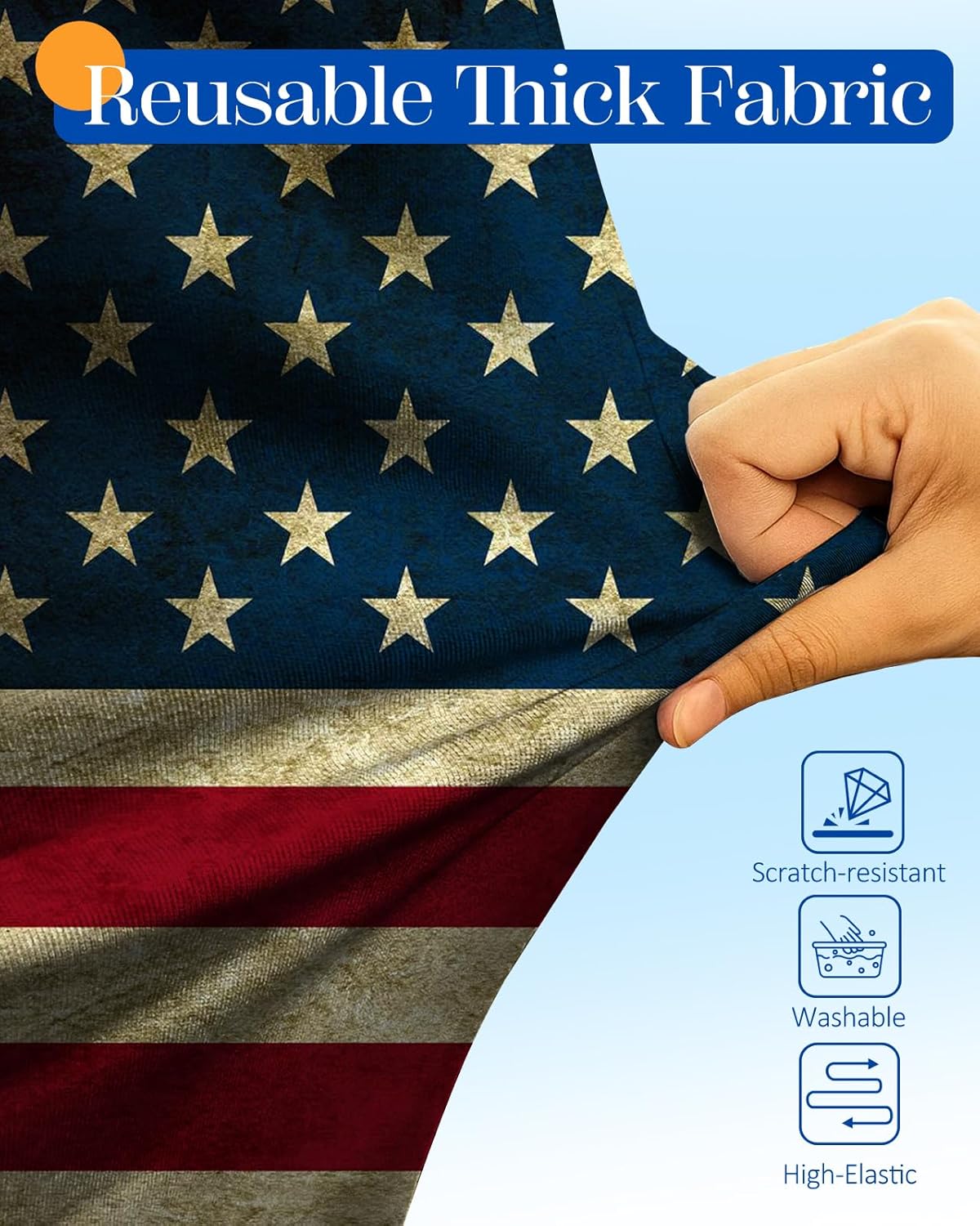 Slohif Luggage Cover for Suitcase Tsa Approved Protector - Luggage Sleeve Large Suit Case Cover Travel Stretch Baggage Case Protective Washable Fit 30-32 Inch Flag XL