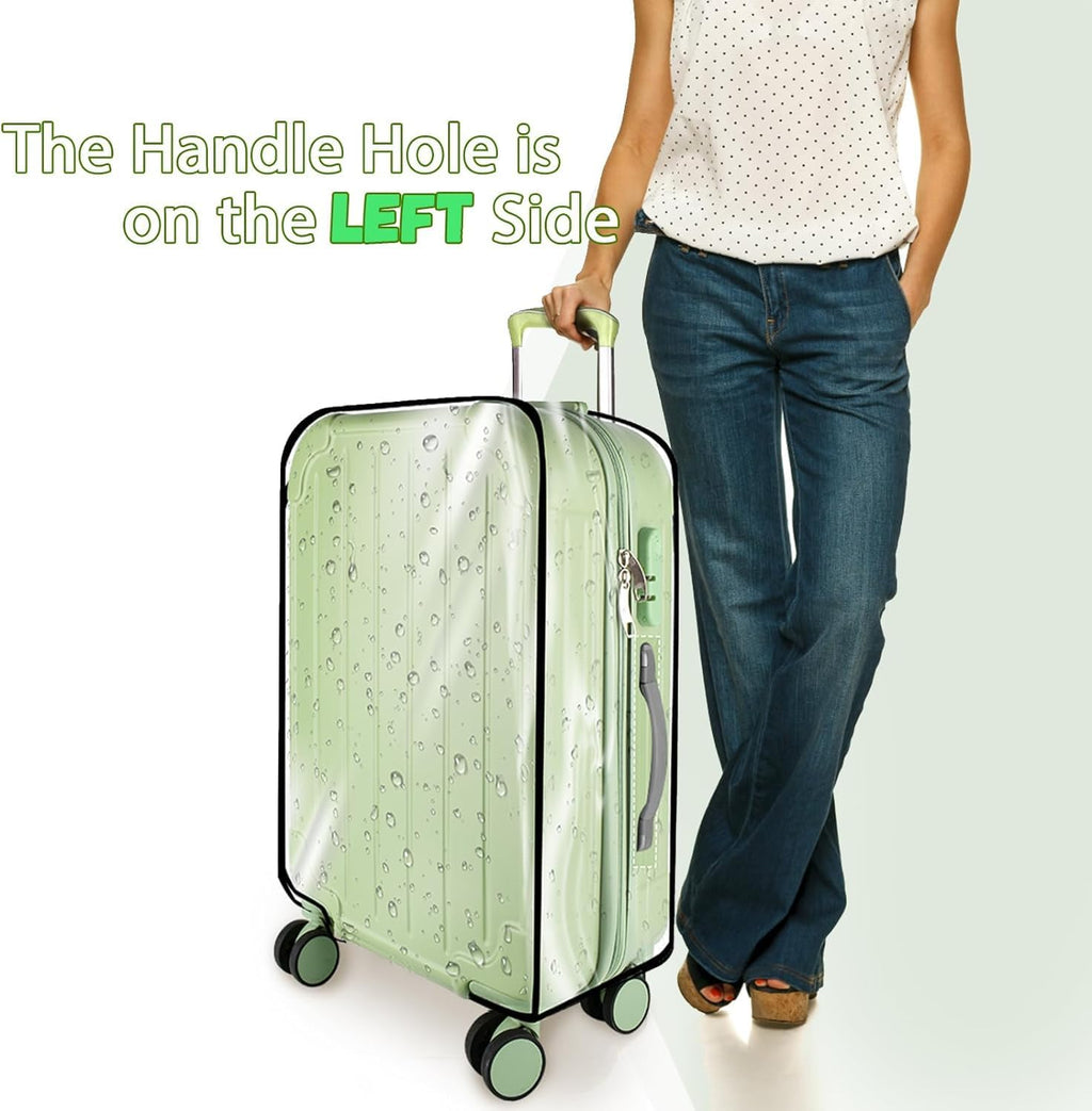 Thicken Clear Luggage Cover Protector, 20" PVC Luggage Covers for Suitcase Waterproof Dustproof Anti-scratch Travel Suitcase Covers Case for Wheeled Luggage