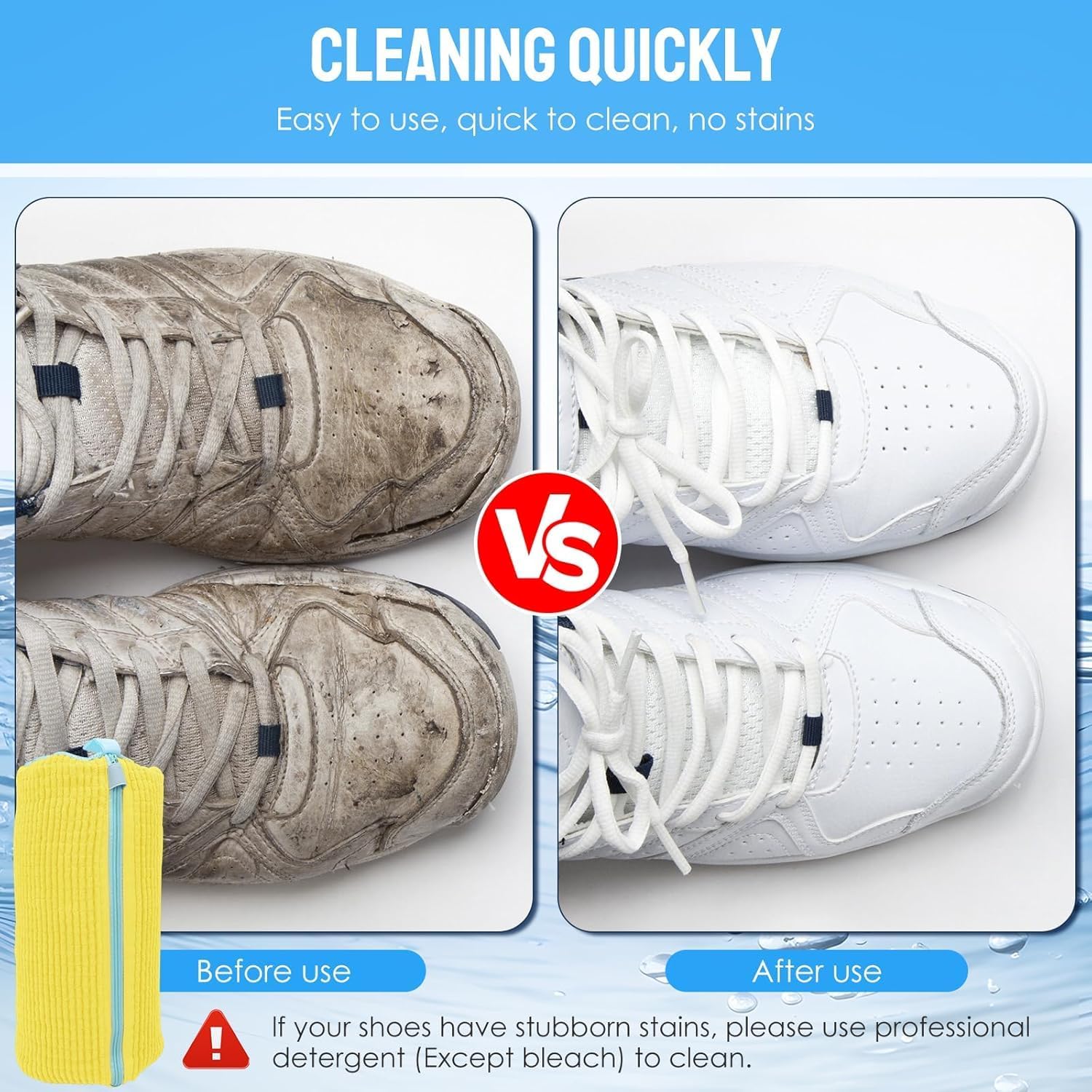 Shoe Cleaning Bag,Shoe Washing Bag For Washing Machine,Laundry Bag For Shoes,Fluffy Fibers 360° Wrap-Around Cleaning Reusable Washer Shoe Bag Ensure Deep Cleaning of The Shoes(Brown 2 pcs)