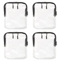 BORSALI Quart Size Bag TSA-Approved for Carry On Travel - One (1) Quart Clear Toiletires, Cosmetic and 3-1-1 Liquids Toiletry Bag - 4 Pack