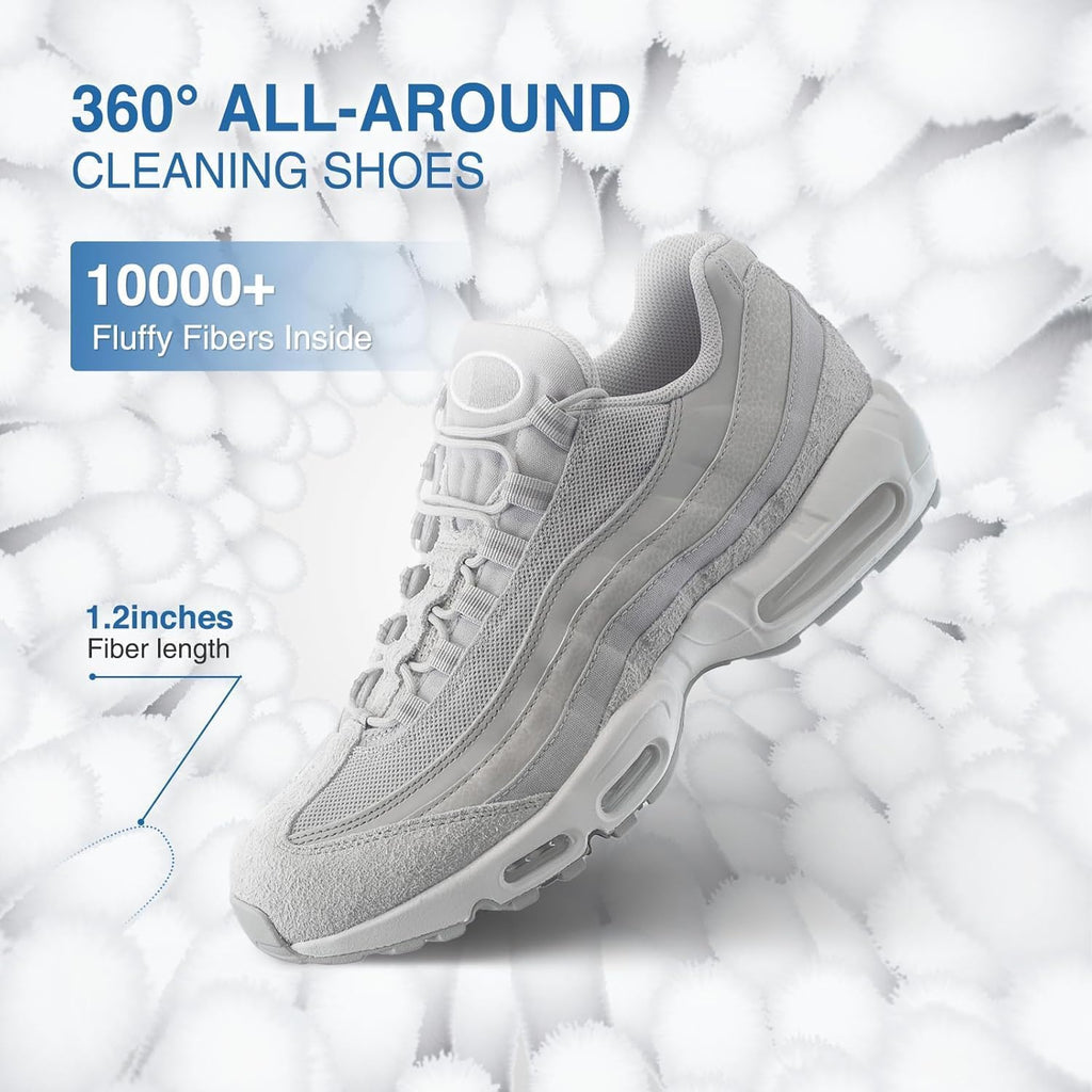 Shoe Washing Machine Bag 2PCS, Reusable Durable Invisible Zipper Laundry Bags for Shoes, Shoe Wash Bag for Washer and Dryer, Sneaker Tennis Shoe Cleaning Bag for All Shoe Types, White