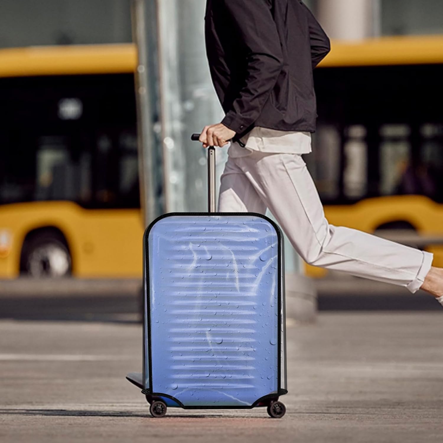 30-inch Luggage Cover Protector Clear PVC Waterproof Suitcase Covers, Travel Luggage sleeves protective Tsa Approved
