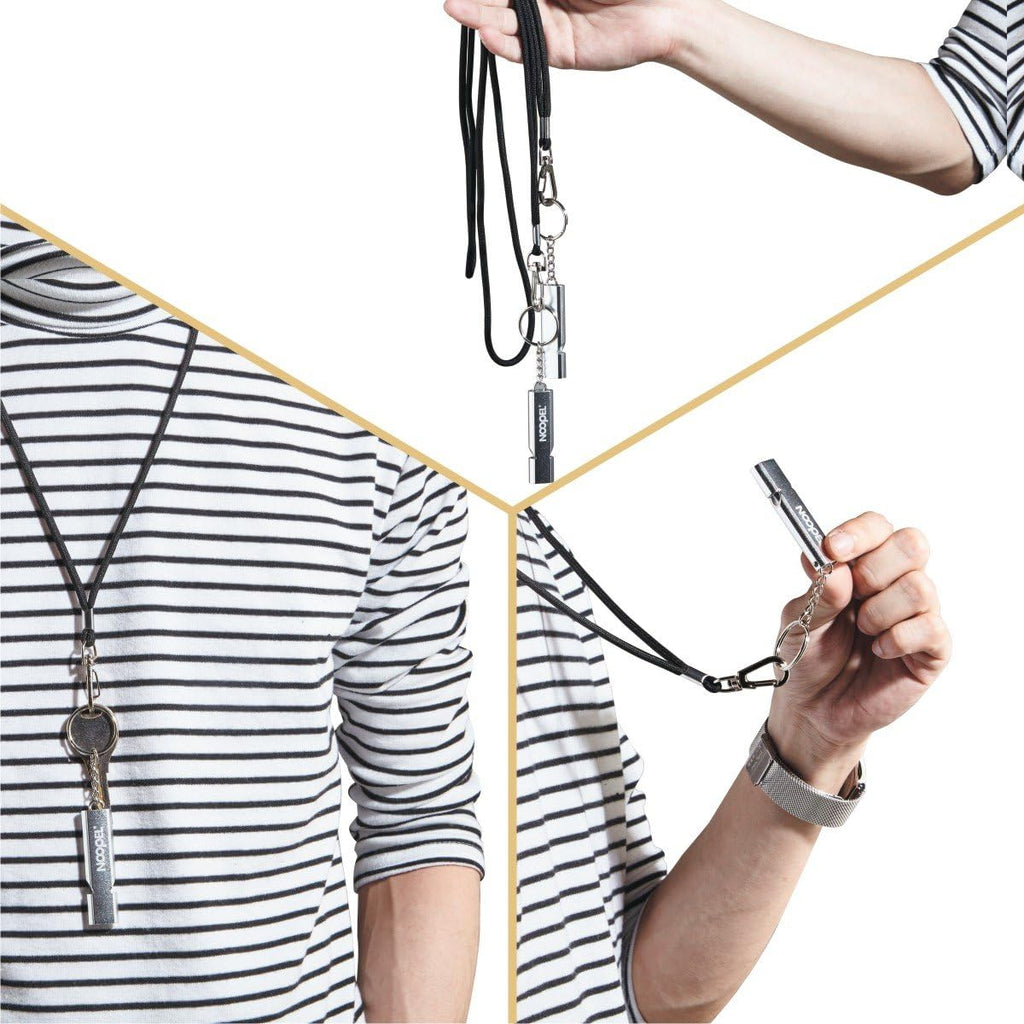 Noopel Emergency Whistles Lifeguard Safety Whistle with Lanyard and Keychain for Outdoor Camping Hiking Boating Backpacking Fishing Kayak Kids Rescue Signaling Loud Survival Whistle