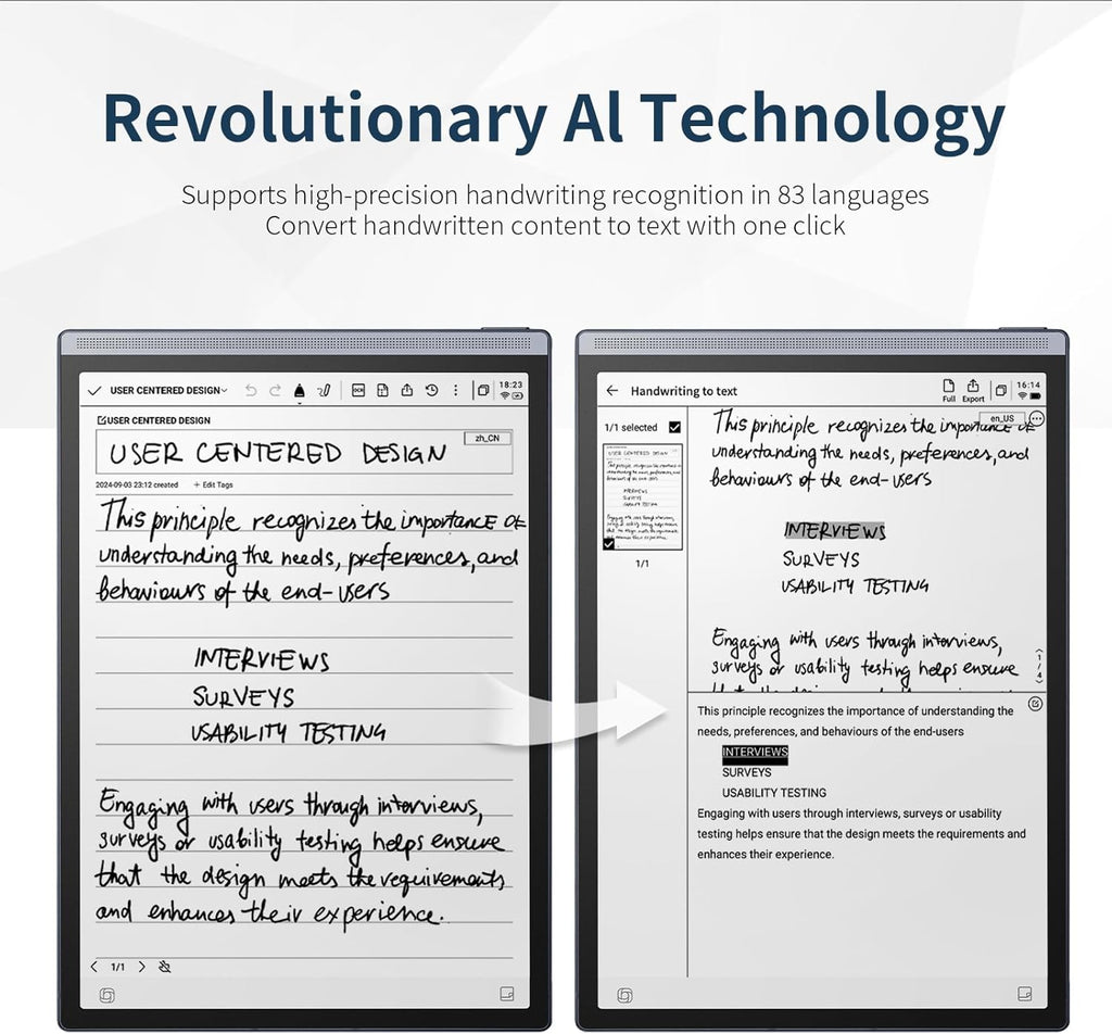 AINOTE Air 2, 8.2-inch AI Note-Taking Tablet E Ink Tablet with 24 Level Adjustable Light,Electronic Notebook with Pen,Voice-to-Text Transcription, Multi-Languages Chatgpt Support, for Meetings,Study.