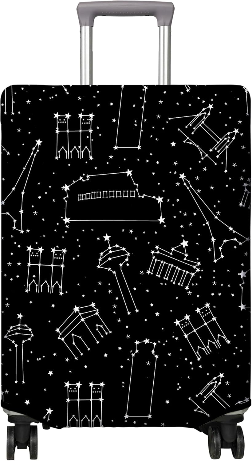 Travel Luggage Cover Suitcase Protector Fits 18-32 Inch Wheel Covers PatternedTravel Related Items Flower Luggage Protector Elastic XL