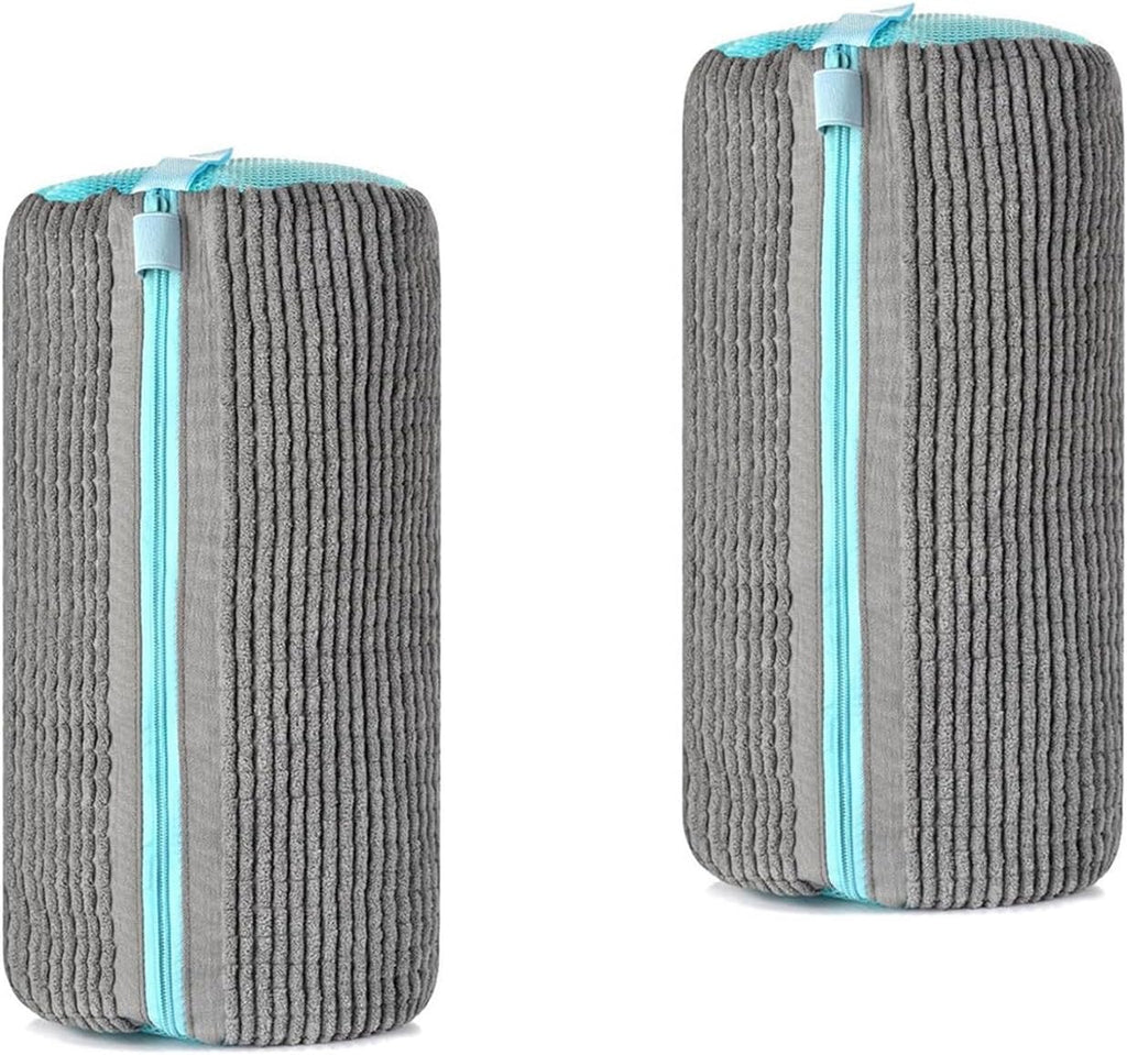 Shoe Cleaning Bags2-Pack Shoe Washing Machine Bags - Universal Laundry Shoe Cleaning Bags for Washer & Dryer, Fits All Shoe Types (Grey)