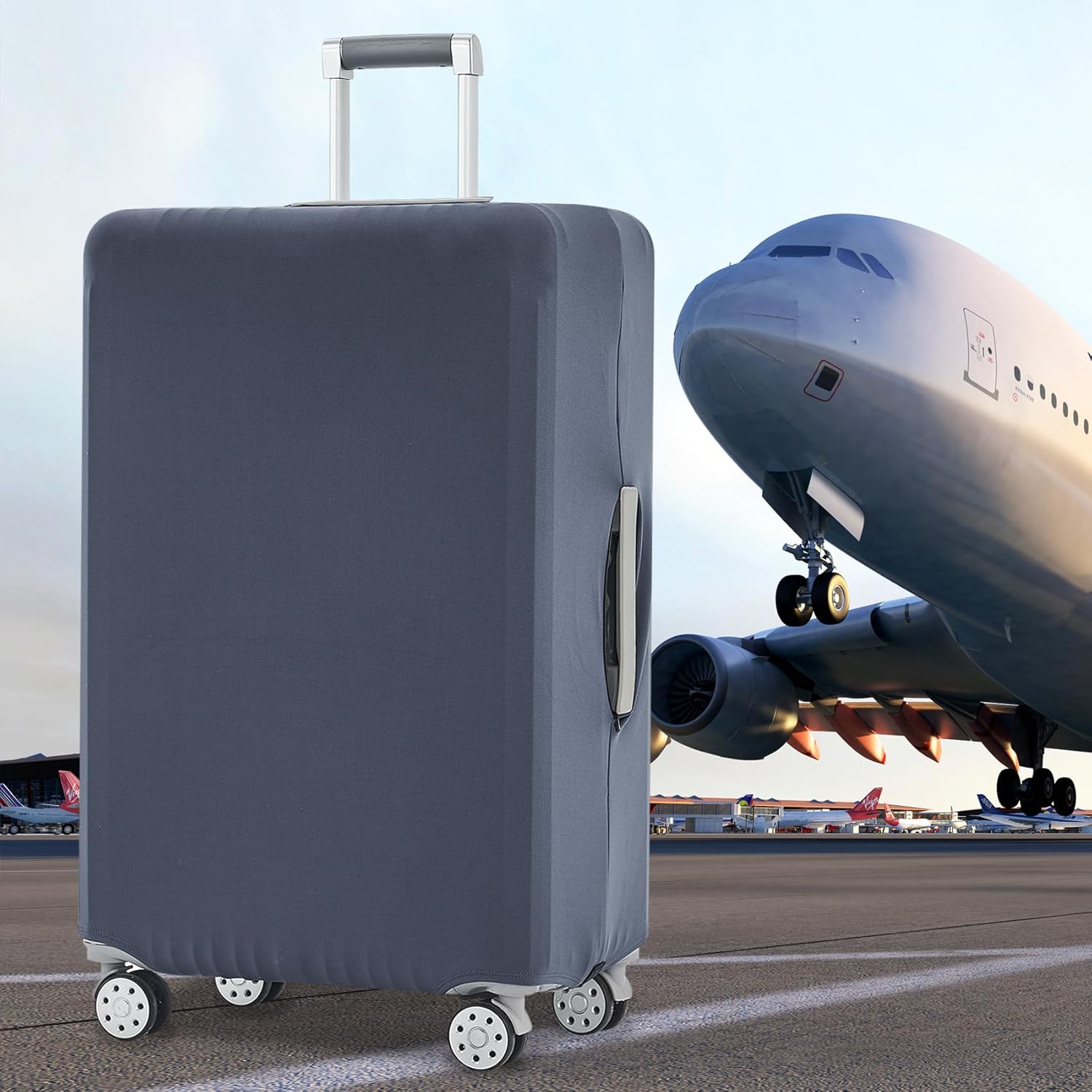 Travelkin Luggage Covers For Suitcase Tsa Approved,Suitcase Cover Protector Fit 18-32 Inch Luggage