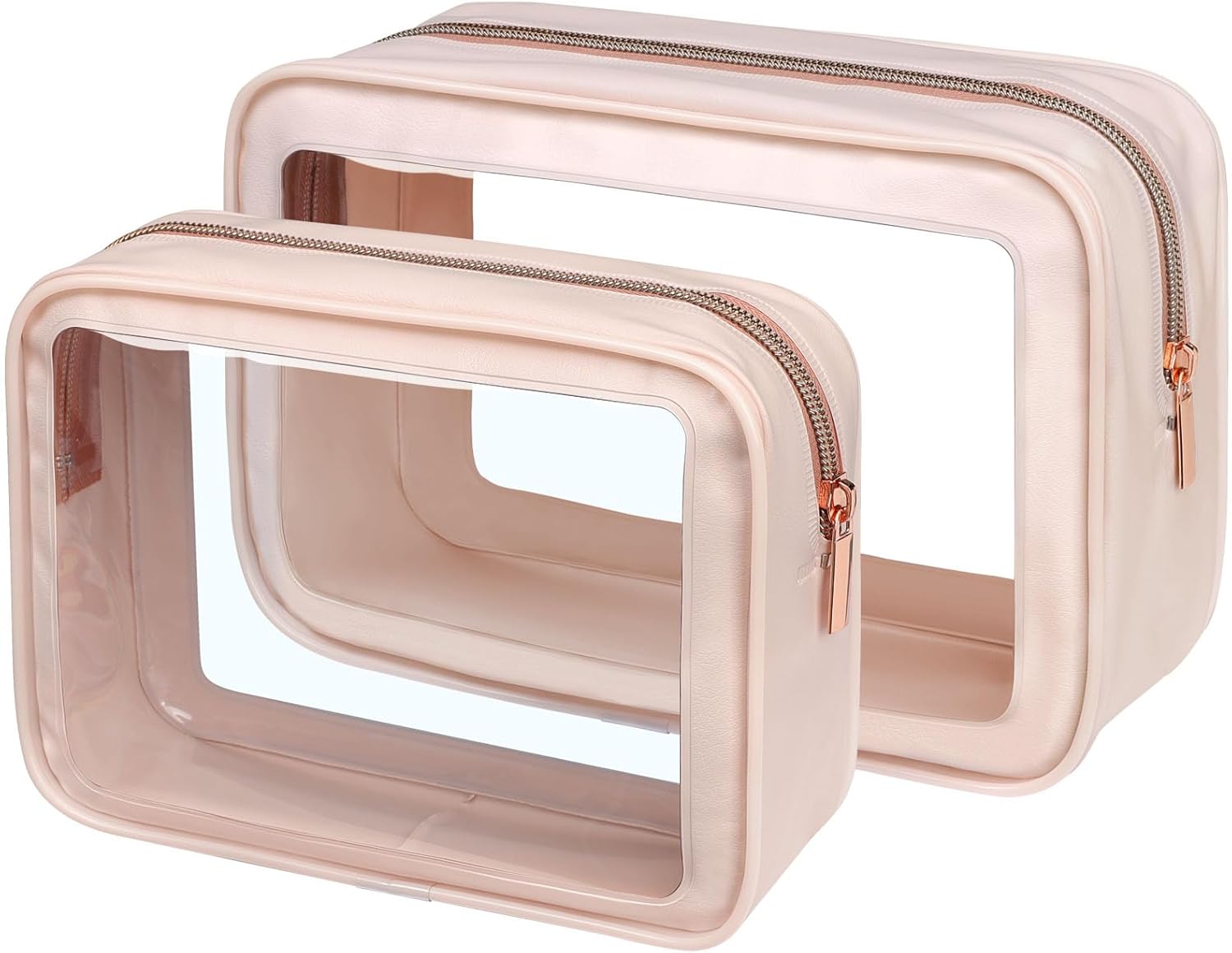 PACKISM TSA Approved Toiletry Bag - Upgrade Color-Edged Clear Makeup Bags, Clear Toiletry Bags For Traveling Fits Various Storage Needs