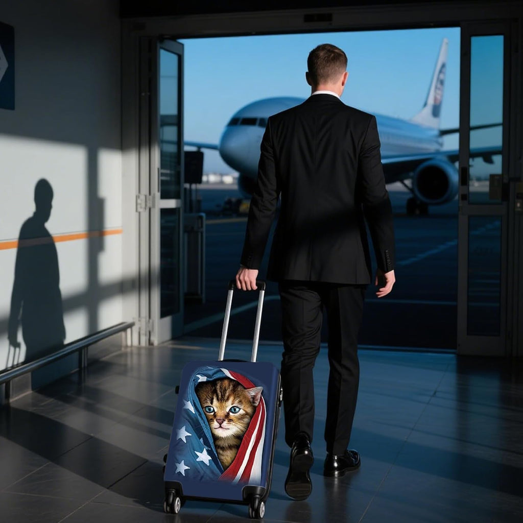 WUJIAONIAO Travel Luggage Cover Spandex Suitcase Protector Washable Baggage Covers (XL (for 29-32 inch luggage), Cat A)