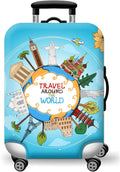 WUJIAONIAO Travel Luggage Cover Spandex Suitcase Protector Washable Baggage Covers (XL (for 29-32 inch luggage), ocean)
