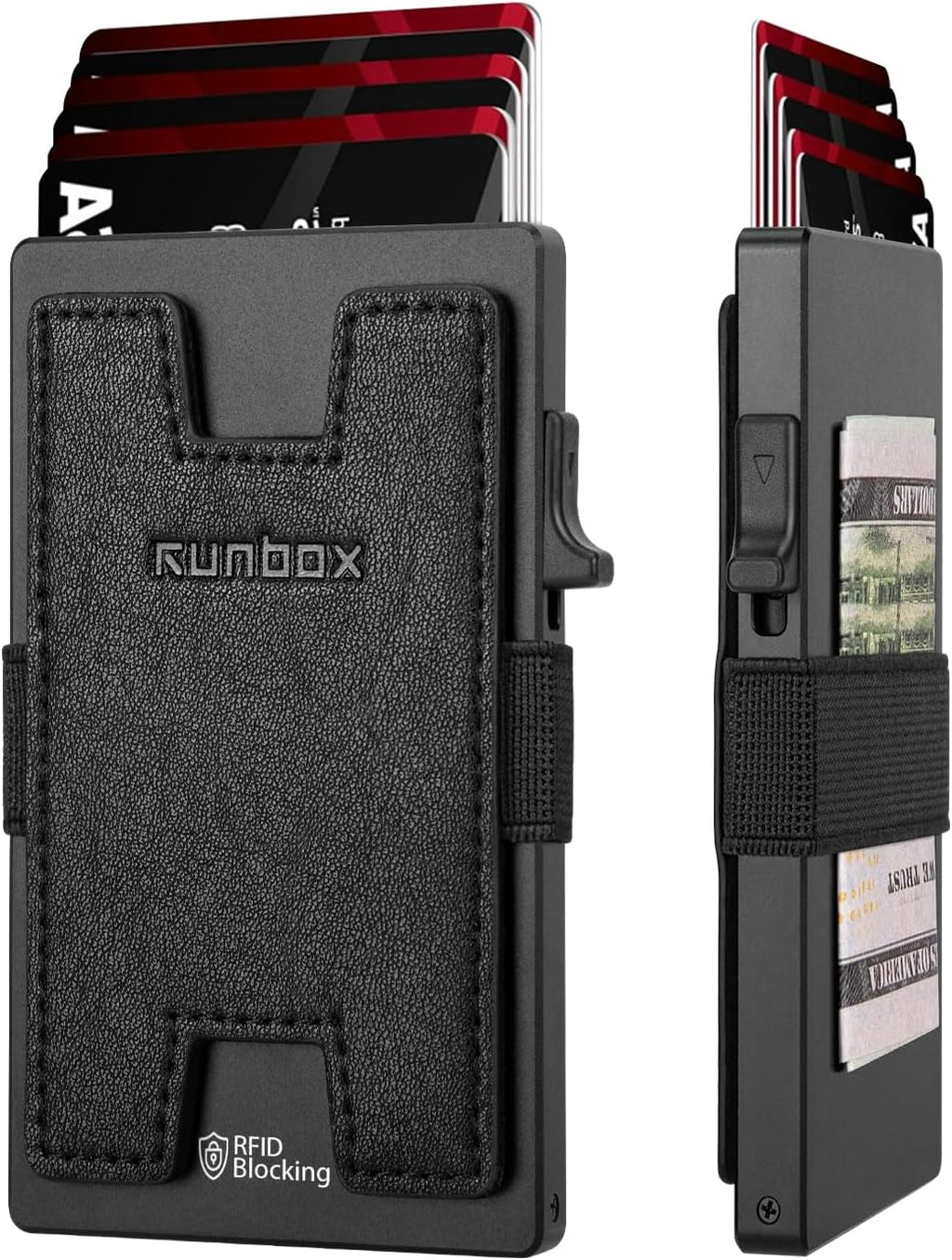 Mens Business Card Holder, Slim Card Wallet for Men and Women, Minimalist RFID Blocking Wallet with Pop-Up Function, Thin Design, Metal Cases Holds 6+6 Cards, Gifts for Men, Men's Accessories