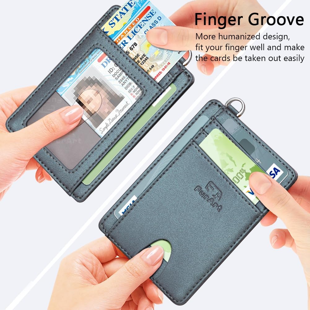 FurArt Slim Minimalist Wallet, Front Pocket Wallets, RFID Blocking, Credit Card Holder for Men & Women