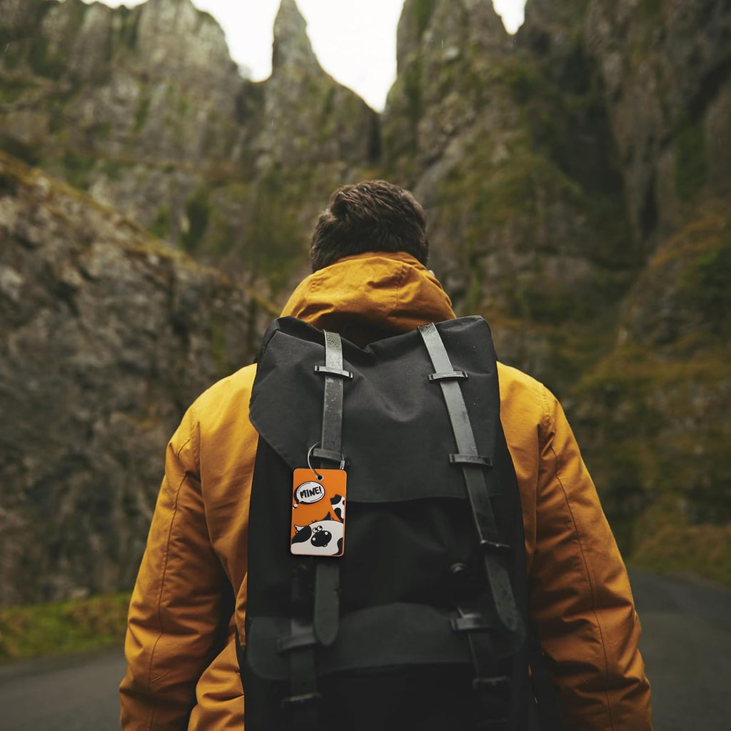 2PCS 2303 Bright Silicone Luggage tag (Orange)