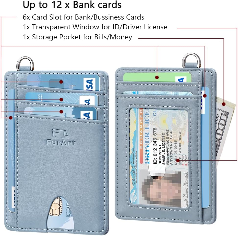 FurArt Slim Minimalist Wallet, Front Pocket Wallets, RFID Blocking, Credit Card Holder for Men & Women