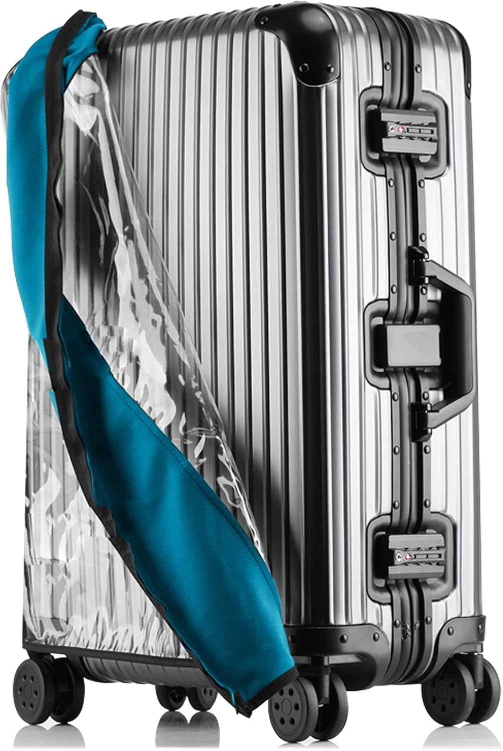 Transparent PVC Suitcase Cover, No Disassembly Required Clear Luggage Protector Suitcase Cover