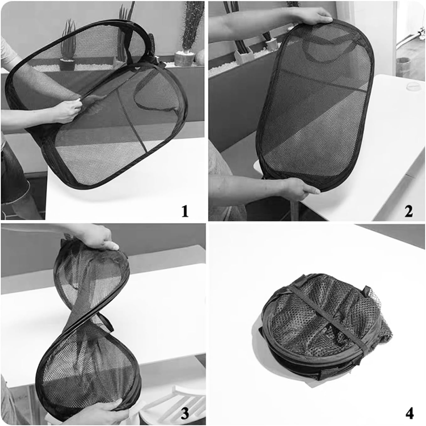 Extra Large Laundry Bag 1 Pack with 1 Pack Pop Up Hamper, Black Travel Laundry Bags 30"x40", Foldable Mesh Laundry Basket, for college dorm and apartment dwellers (2PCS)