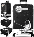 Slohif Luggage Cover for Suitcase Tsa Approved Protector - Luggage Sleeve Large Suit Case Cover Travel Stretch Baggage Case Protective Washable Fit 30-32 Inch Astronaut XL