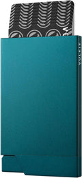 VULKIT Pop up Card Holder Minimalist Credit Card Holder RFID Blocking Slim Metal Card Case for Men or Women(Emerald Green)