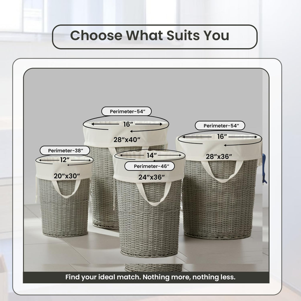 LFH Home Cotton Canvas Large Laundry Bag with Handle, Heavy Duty Drawstring Closure Washable Laundry Bags, School Travel, Home, Hotel, College Dorm, Organizer Sack, Toy Clothes 28x40 (Pack of 6)-White