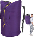 College Laundry Bag Extra Large Heavy Duty, Purple 115L Laundry Backpack Bag, Dorm Laundry Bag with Straps, Large Laundry Bags, Clothes Hamper Bag for College, Travel, Camp, Apartment, Laundromat