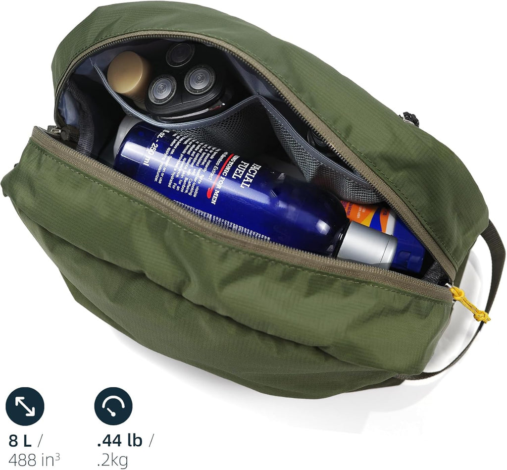 Travel Toiletry Bag 8L, Large Packing Cube with Waterproof TPU Wet/Dry Compartment (Christmas 2025)