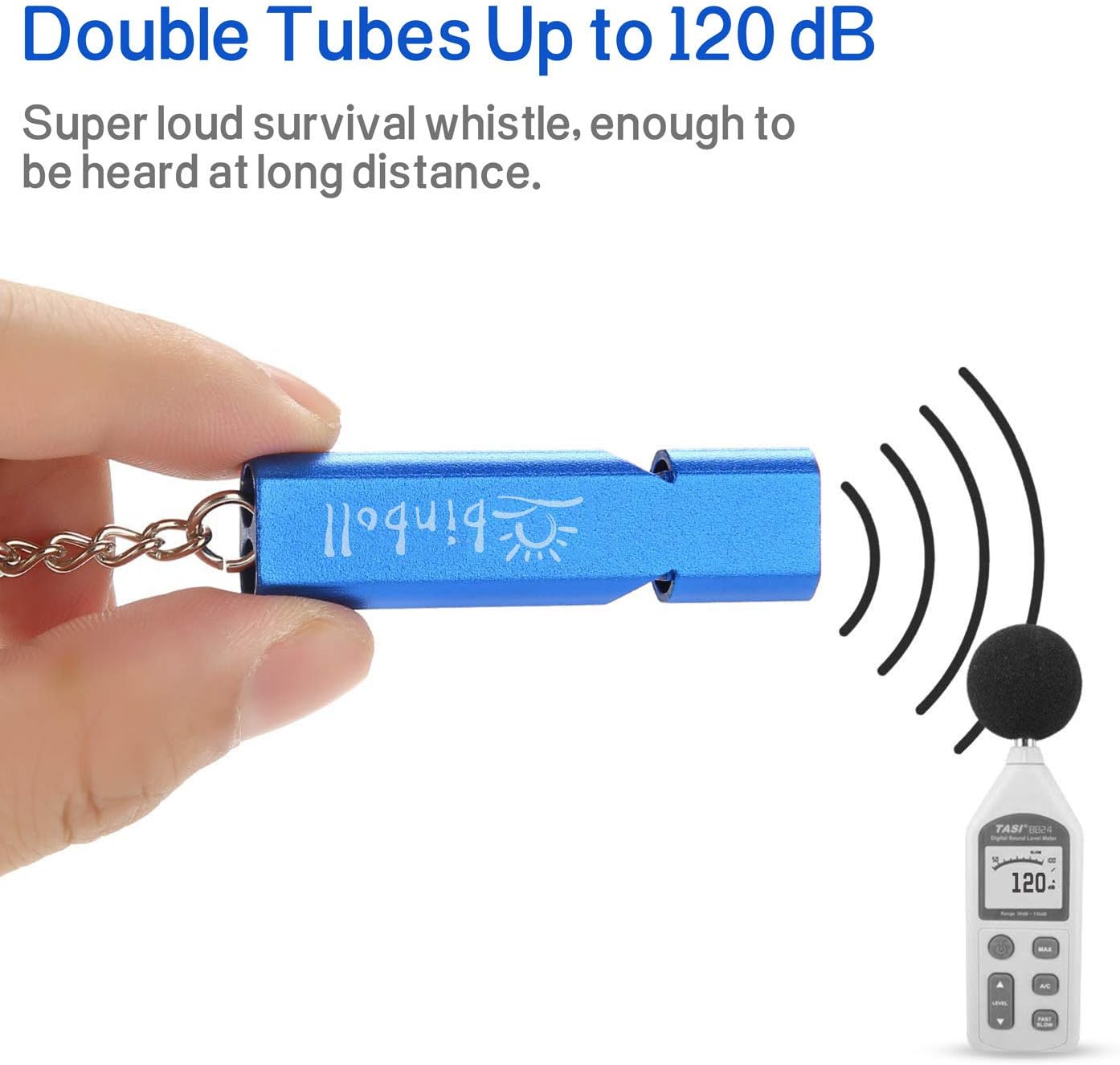 Emergency Whistles Lifeguard Safety Whistle with Lanyard and Keychain for Outdoor Camping Hiking Boating Backpacking Fishing Kayak Kids Rescue Signaling Loud Survival Whistle