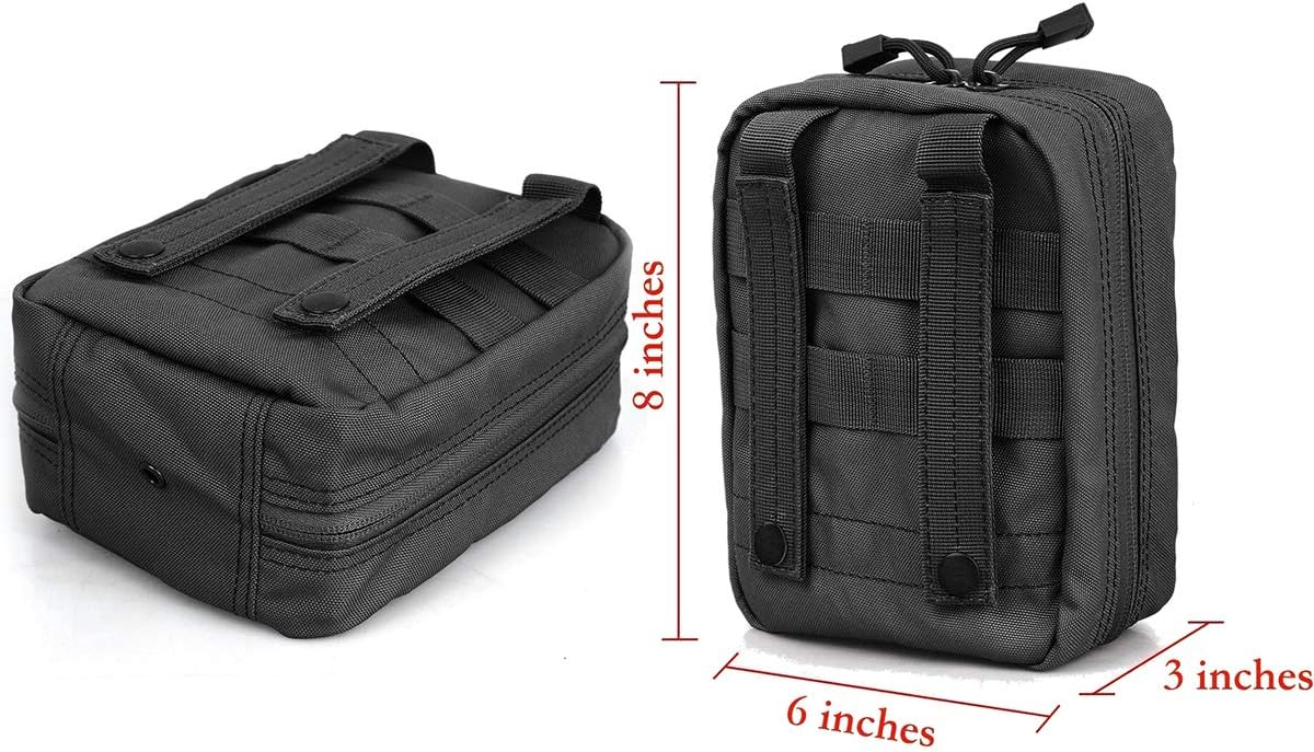 EMT Pouch MOLLE Ifak Pouch Tactical MOLLE Medical First Aid Kit Utility Pouch Carlebben (with Medical Supplies)