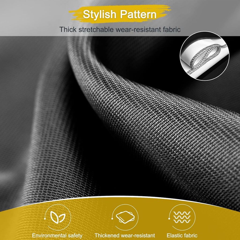 24 Inch PVC Luggage Protector Covers for TSA Approved Clear Suitcase Cover Protector Transparent Luggage Protective Cover Set (Black, Suitable for 23"-24")