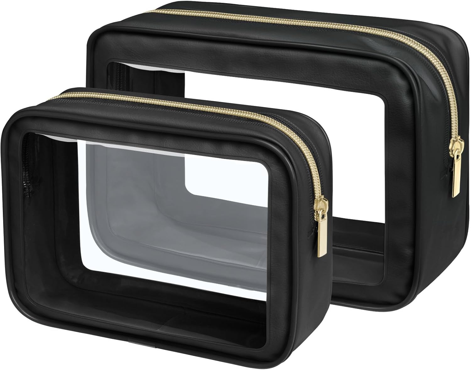 PACKISM TSA Approved Toiletry Bag - Upgrade Color-Edged Clear Makeup Bags, Clear Toiletry Bags For Traveling Fits Various Storage Needs