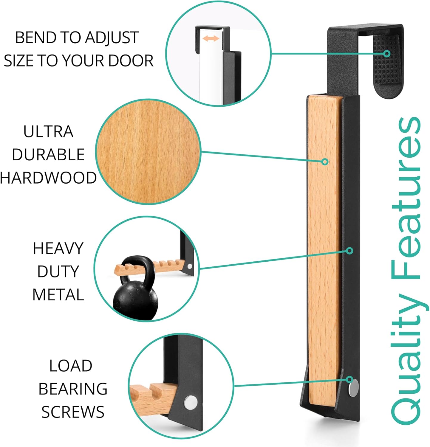 Over The Door Coat Rack: Portable Folding Travel-Friendly Over The Door Clothes Hanger and Laundry Hanger, Ideal for Compact Spaces and On-The-Go Use - 2PCS (Black)