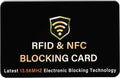 SaiTech IT RFID Blocking Card, One Card Protects Entire Wallet Purse, NFC Contactless Bank Debit Credit Card Protector ID ATM Guard Card Blocker–(Black)