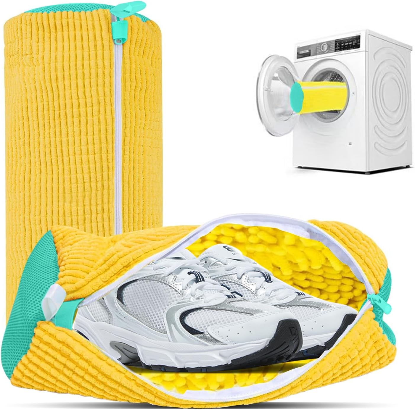 Shoe Bag for Washing Machine 2PCS, Reusable Laundry Shoe Bag for Washer & Dryer-Durable, All-Round Protection for Sneakers, Trainers, Casual Shoes