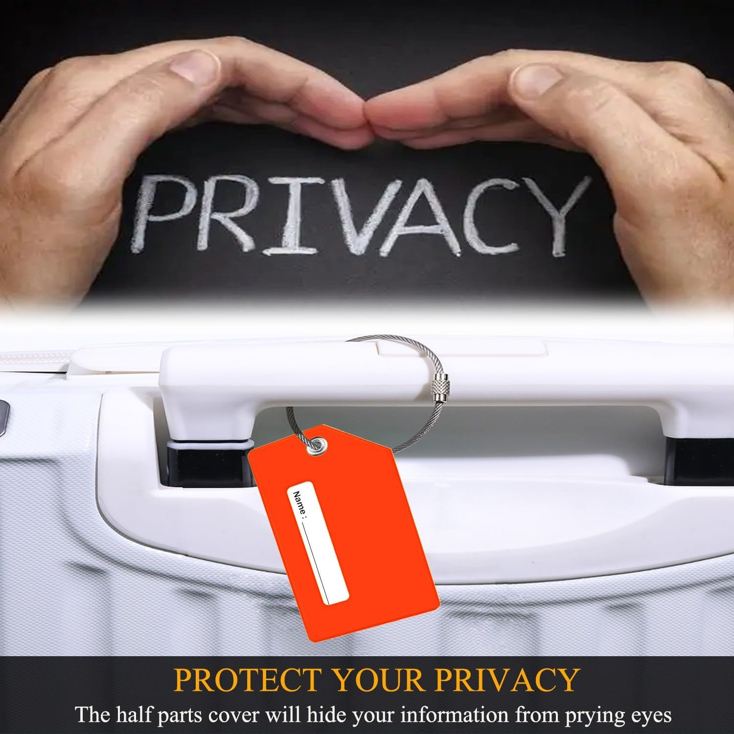 7 Pack Silicone Luggage Tag Baggage Handbag Travel Suitcase Tags with Name ID Card Perfect to Quickly Spot Luggage Suitcase (Red