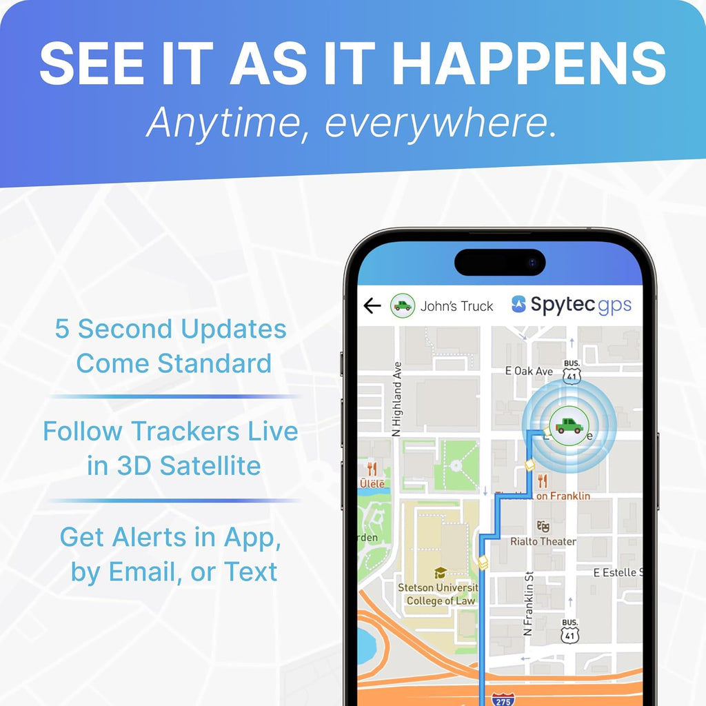 (2 Pack) Spytec GPS Smart Mini GPS Tracker for Vehicles Cars Trucks Loved Ones, Fleets, Hidden Tracker Device for Vehicles with Unlimited US and Worldwide Real-Time Tracking App - USA Made Tech