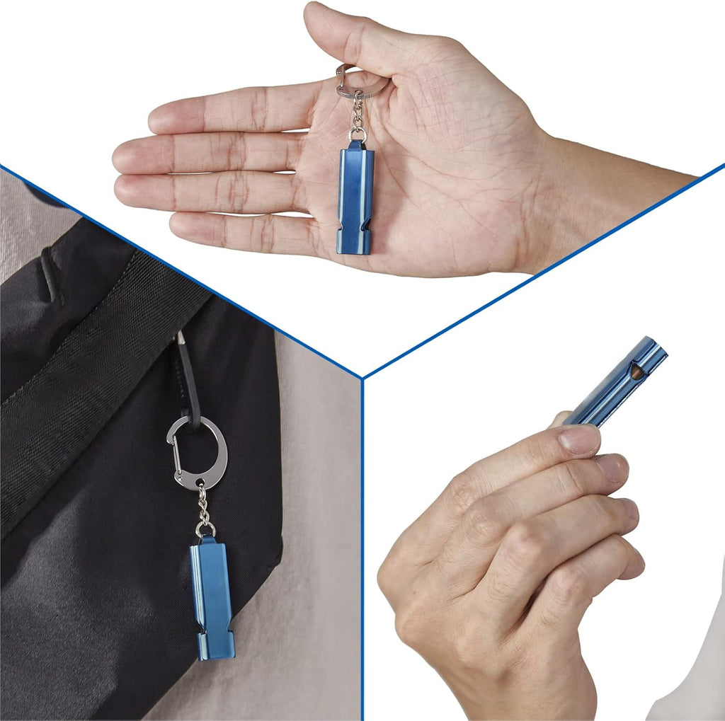 Whistle for Coaches Teachers, Emergency Survival Stainless Steel Whistles 2 Pack with Keychain for Referee Train Hiking Sports Boating Kayak Life Vest Jacket Lifeguard Outdoor Security