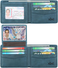 Wallet for Men-Genuine Leather RFID Blocking Bifold Stylish Wallet With 2 ID Window